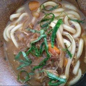 カレーのリメイク♪カレーうどん♪